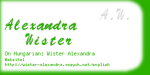 alexandra wister business card